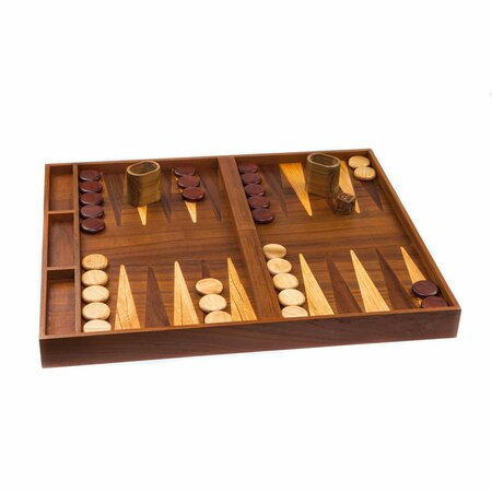 Whitecap Teak 2-in-1 Backgammon/Checkerboard Set 60090